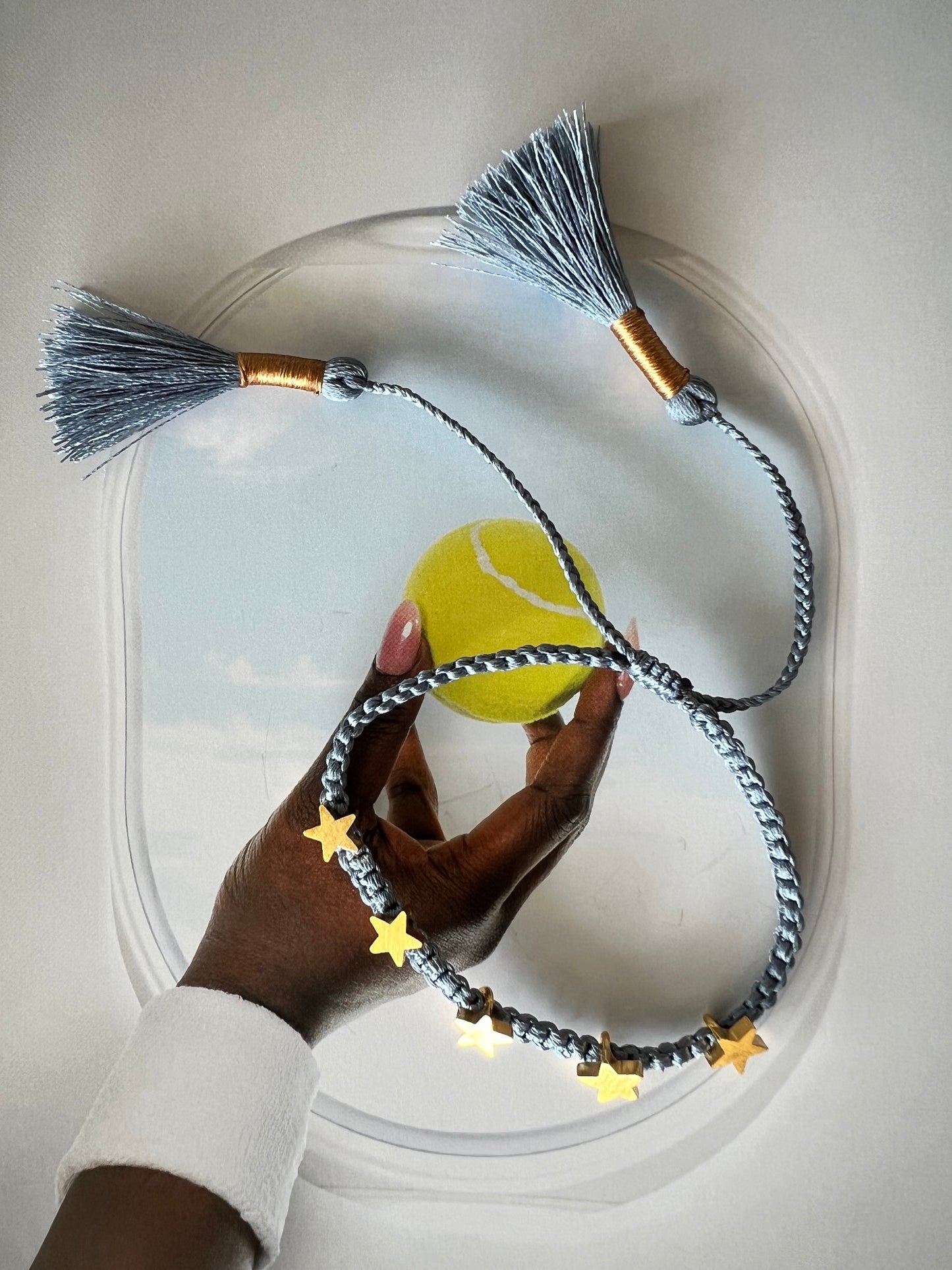 MACRAME 5 STARS LIGHT BLUE